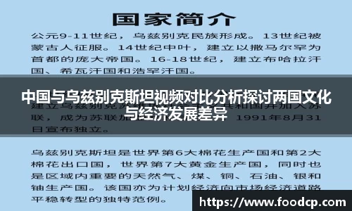 中国与乌兹别克斯坦视频对比分析探讨两国文化与经济发展差异